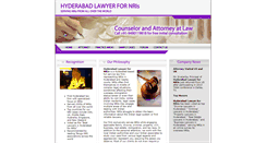 Desktop Screenshot of hyderabadlawyer4nris.com