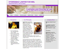 Tablet Screenshot of hyderabadlawyer4nris.com